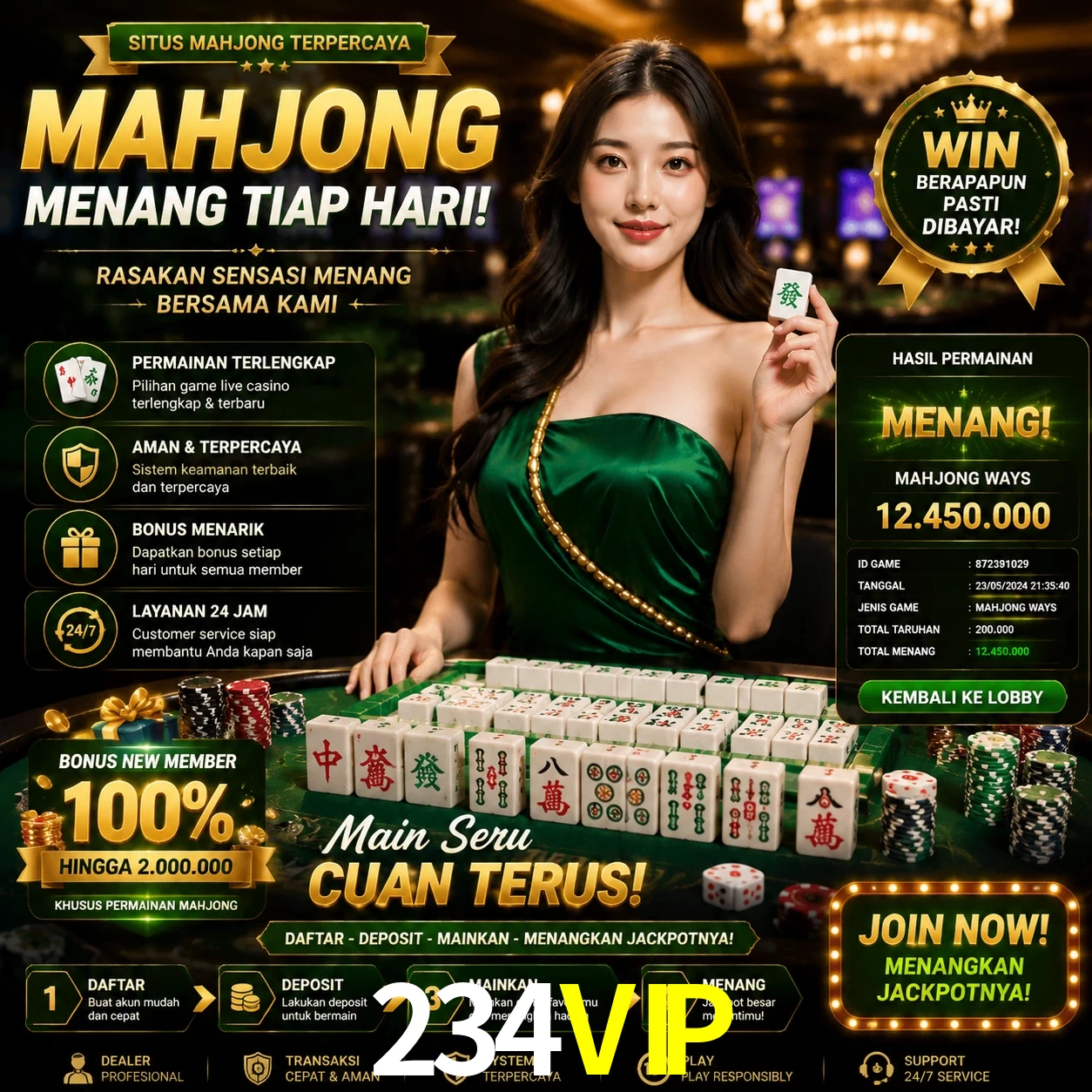 Cashback VIP 234VIP - reembolso semanal